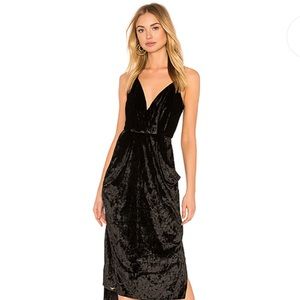 Midi faux wrap dress